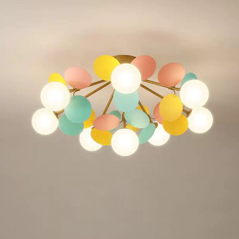 Arisha Moderna LED Design Grappolo Colorata Bianco/Verde/Rosso Bolla Plafoniera Metallo Acrilico Soggiorno/Camera da Letto