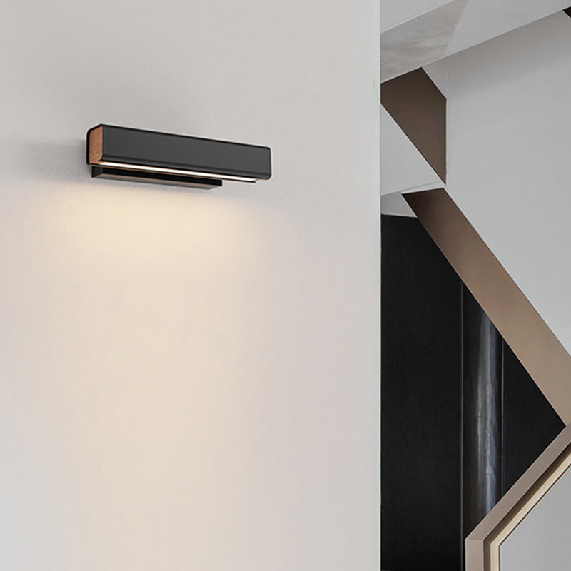 Arisha Moderno LED Rettangolare Girevole Applique Metallo Nero/Bianco Soggiorno/Camera da Letto