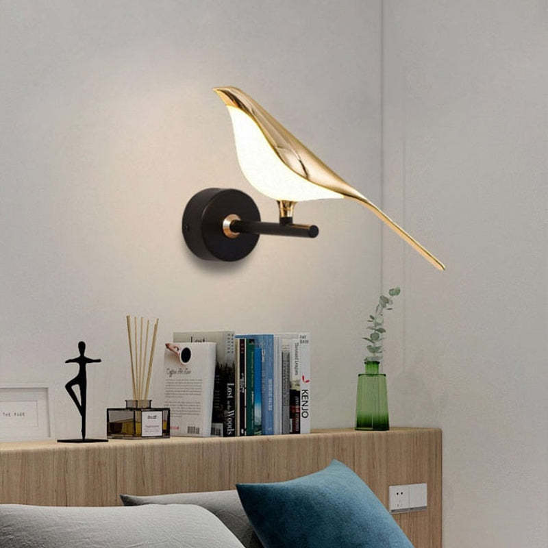 Arisha Design LED Applique Speciale Metallo Acrilico Oro Uccello Soggiorno/Camera da Letto/Ristorante/Studio