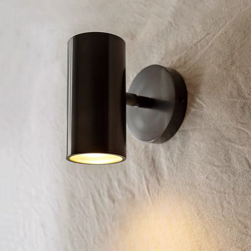 Arisha Moden LED Minimalismo Applique Cilindrica Metallo Oro/Nero Soggiorno/Camera da Letto