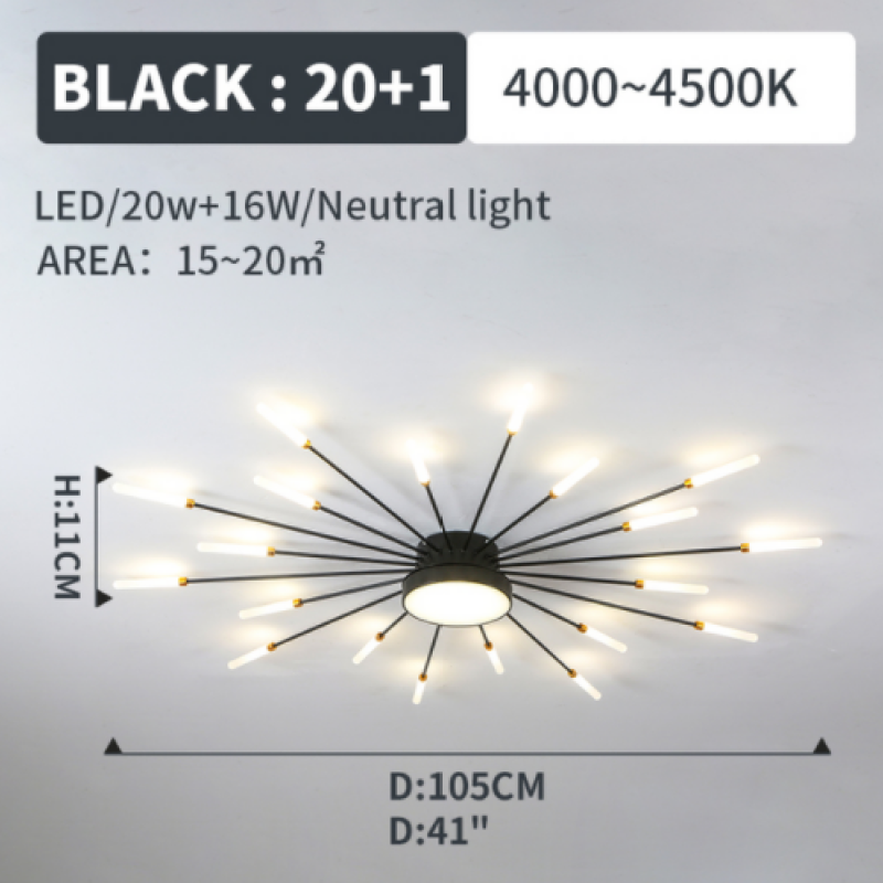 Arisha Moderna LED Plafoniera Fuochi Artificiali Decorazione della Casa Soggiorno/Camera da Letto