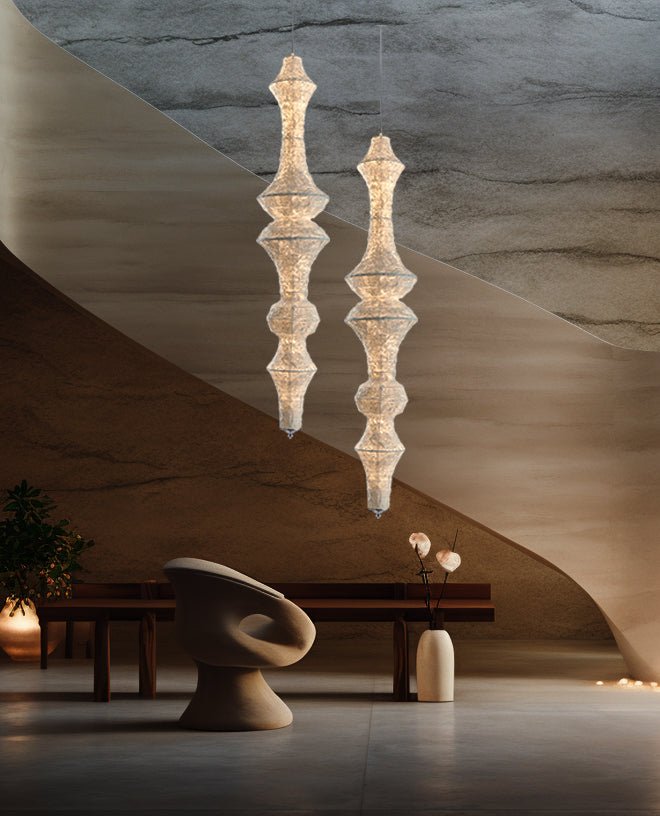 Vozoryra Textured Paper Pendant Light - Blowlighting