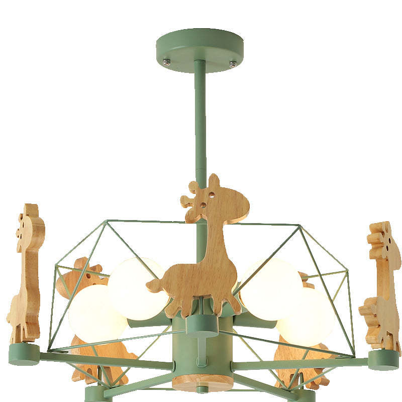 Arisha Moderno LED Design Creativo Giraffe Plafoniera Legno Metallo Camera da Bambini/Camera da Letto