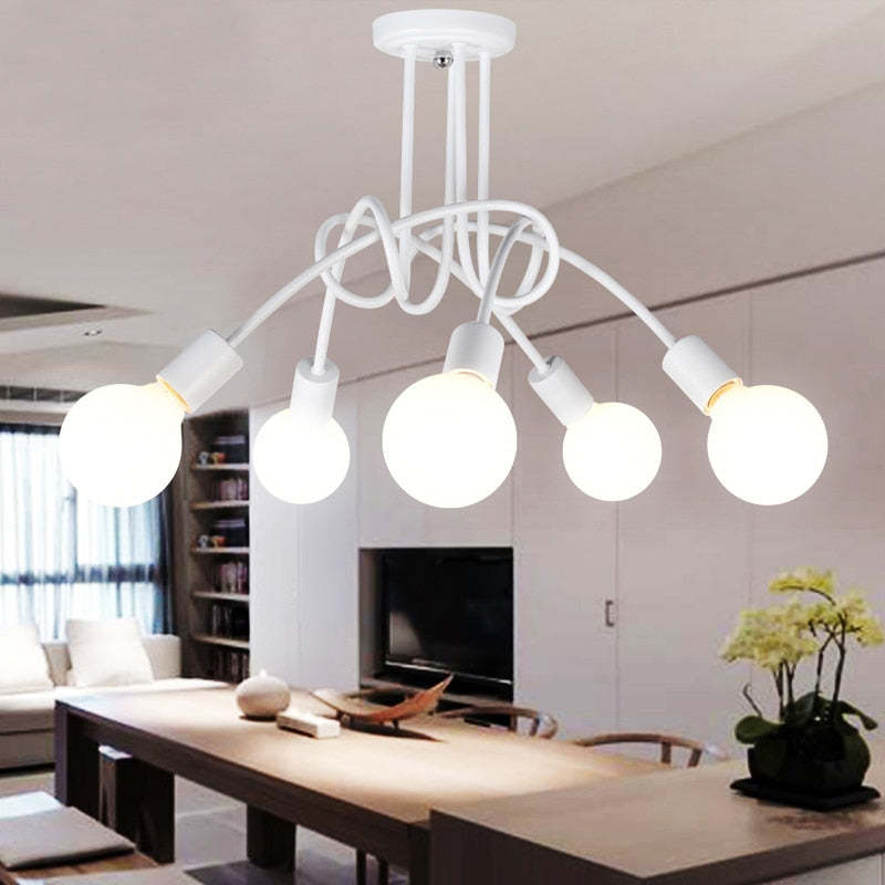 Valentina Moderno LED Speciale Lineare Curva Metallo Plafoniere Sala da Pranzo/Soggiorno