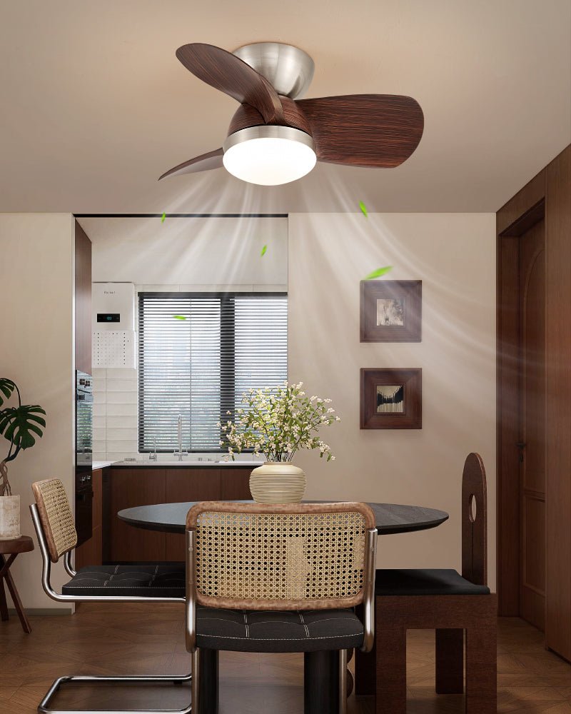 Plafoniera Ventilatore Dyms con paralume Bianco
