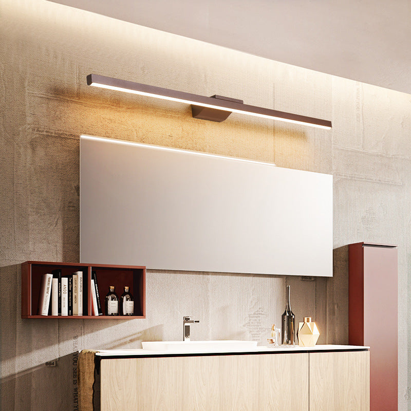 Arisha Moderna LED Faro a Specchio Applique Minimalismo Lineare Metallo Oro Corridoio/Bagno/Soggiorno/Camera da Letto