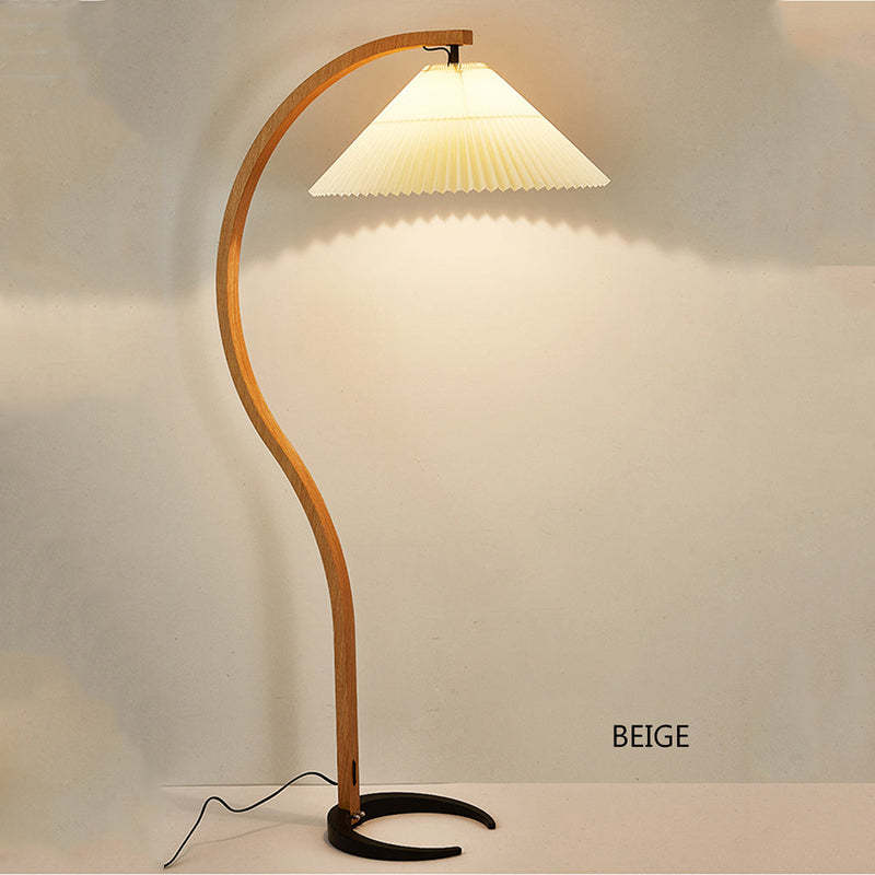 Muto Minimalista LED Lampada da Terra Metallo Legno Arco Soggiorno/Camera da Letto