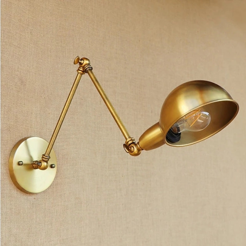 Epoch Industriale LED Applique Metallo Bronzo Mezza Sfera Pieghevole Soggiorno/Camera da Letto