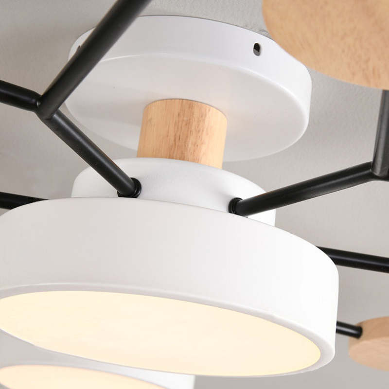 Arisha Moderne LED Plafoniere Metallo/Acrilico/Legno Bianco/Verde/Grigio Siggiorno