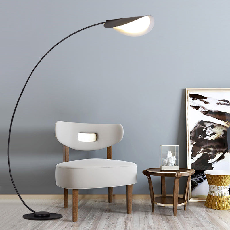 Arisha Moderna Design LED Lampada da Terra Metallo Nero Arco Soggiorno/Camera da Letto