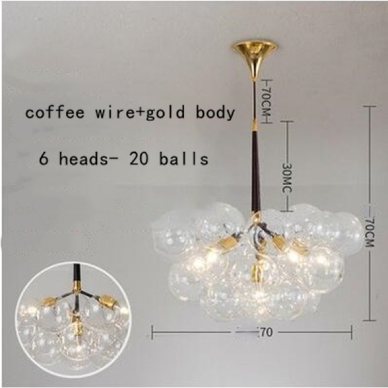 Valentina Decorativo LED Lampade a Sospensione Bianche/Nere/Caffè Bolle Soggiorno/Camera da Letto