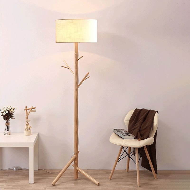 Muto Tessuto Legno Albero Giapponese Lampade da Terra