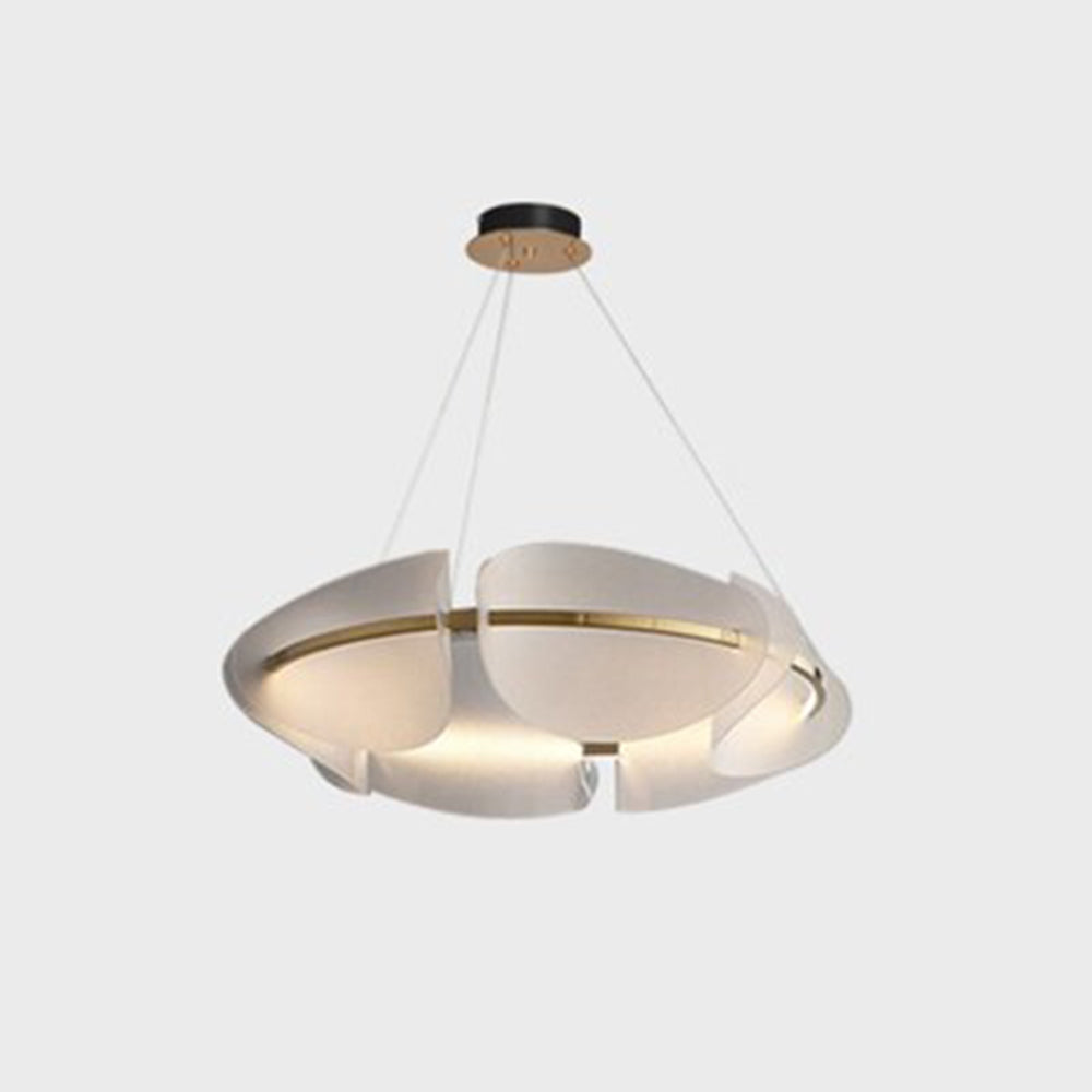 Arisha Lampada a Sospensione Metallo Bianco Anello Moderna