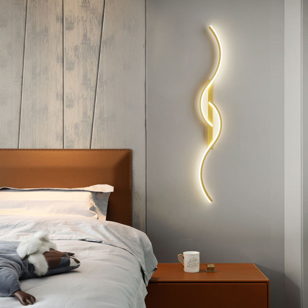 Arisha Moderno Lineare Onda Camera da Letto Applique