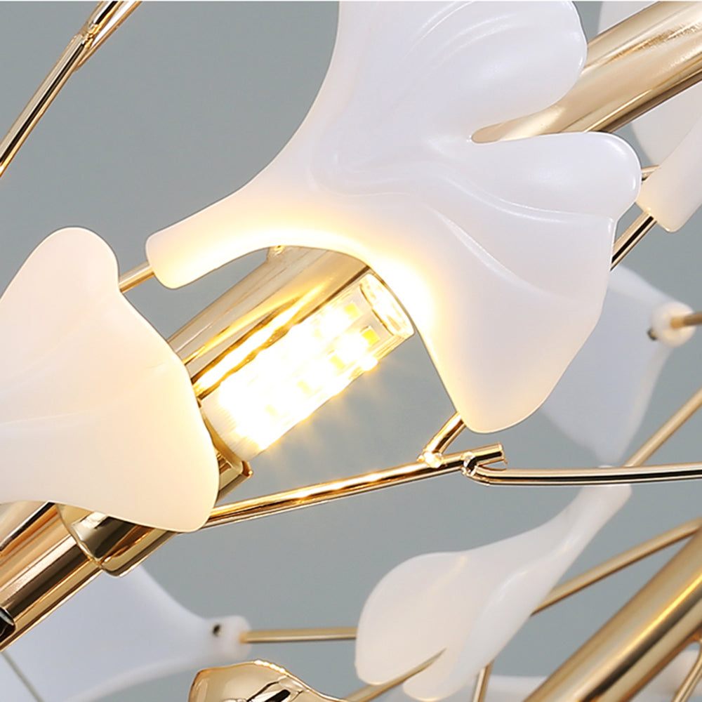 Olivia Moderne LED Lampade a Sospensione Ginkgo Biloba Metallo Oro Petalo Soggiorno/Camera da Letto