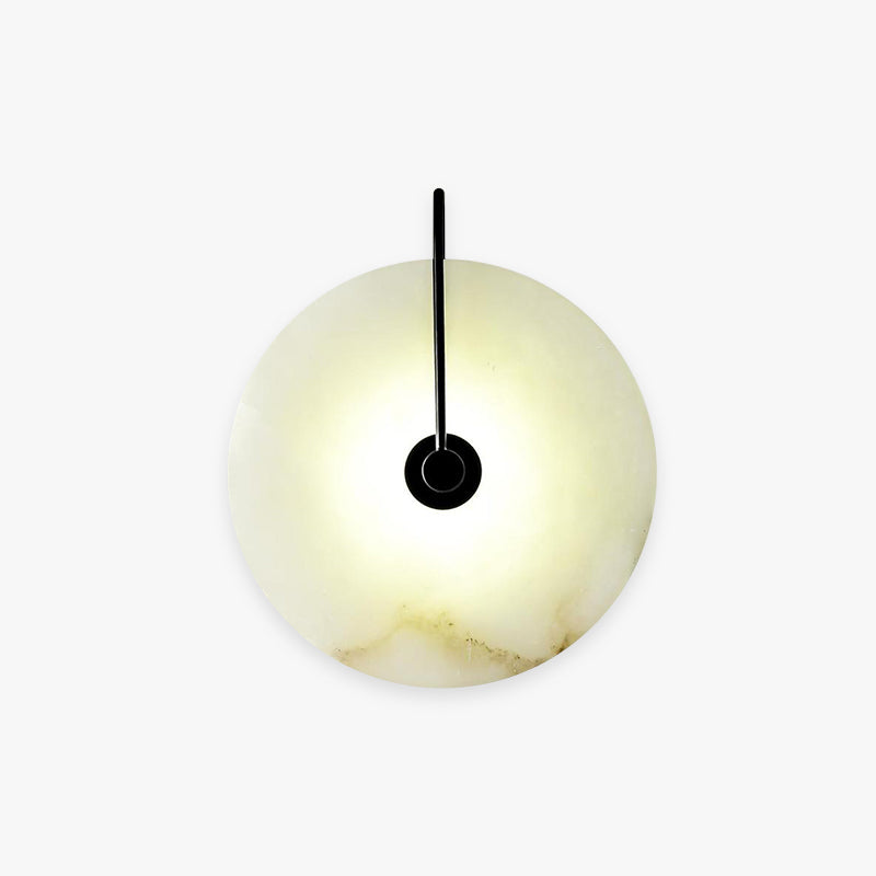 Arisha Moderno LED Applique Marmo Artificiale Metallo Oro/Nero Rotonda Comodino/Soggiorno/Camera da Letto