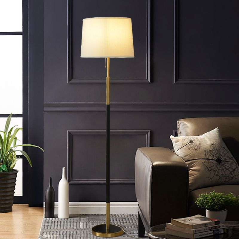 Tiffany Moderne LED Lampade da Terra Metallo/Tessuto Salotto Semplice Nero/Bianco/Rosso/Beige