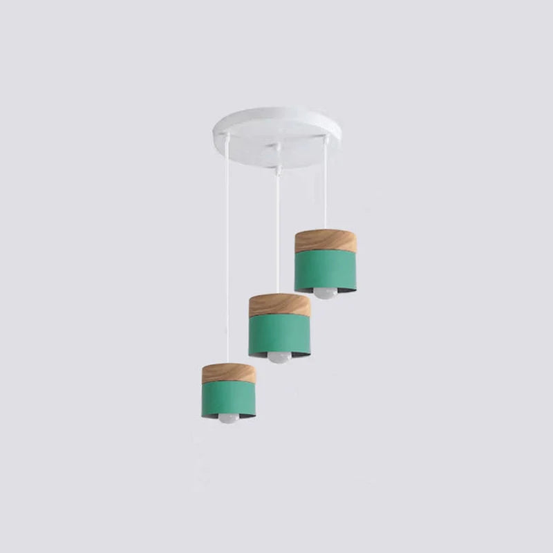 Valentina Nordiche Colorato LED Lampade a Sospensione Metallo/Legno Globo Soggiorno/Camera da Letto