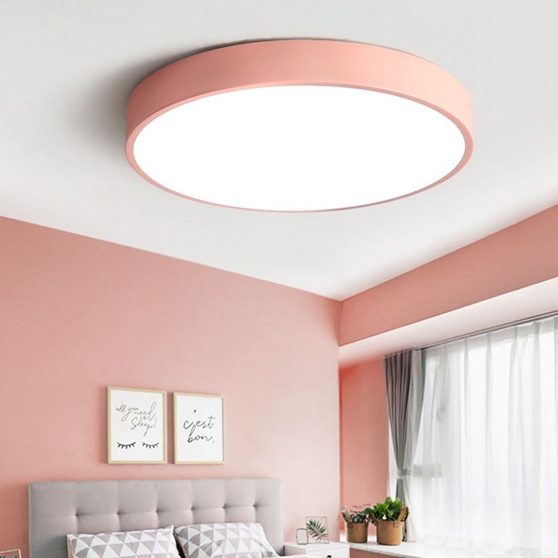 Valentina Moderno LED Plafoniere Rotondo Circolare Semplice Giallo/Blu/Verde/Rosa/Grigio Soggiorno/Camera da Letto