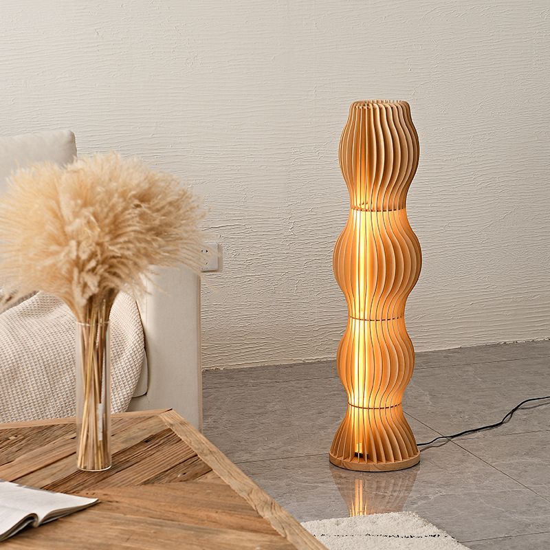 Muto Creative Uniche Moderno Legno Cachi Lampade da Terra