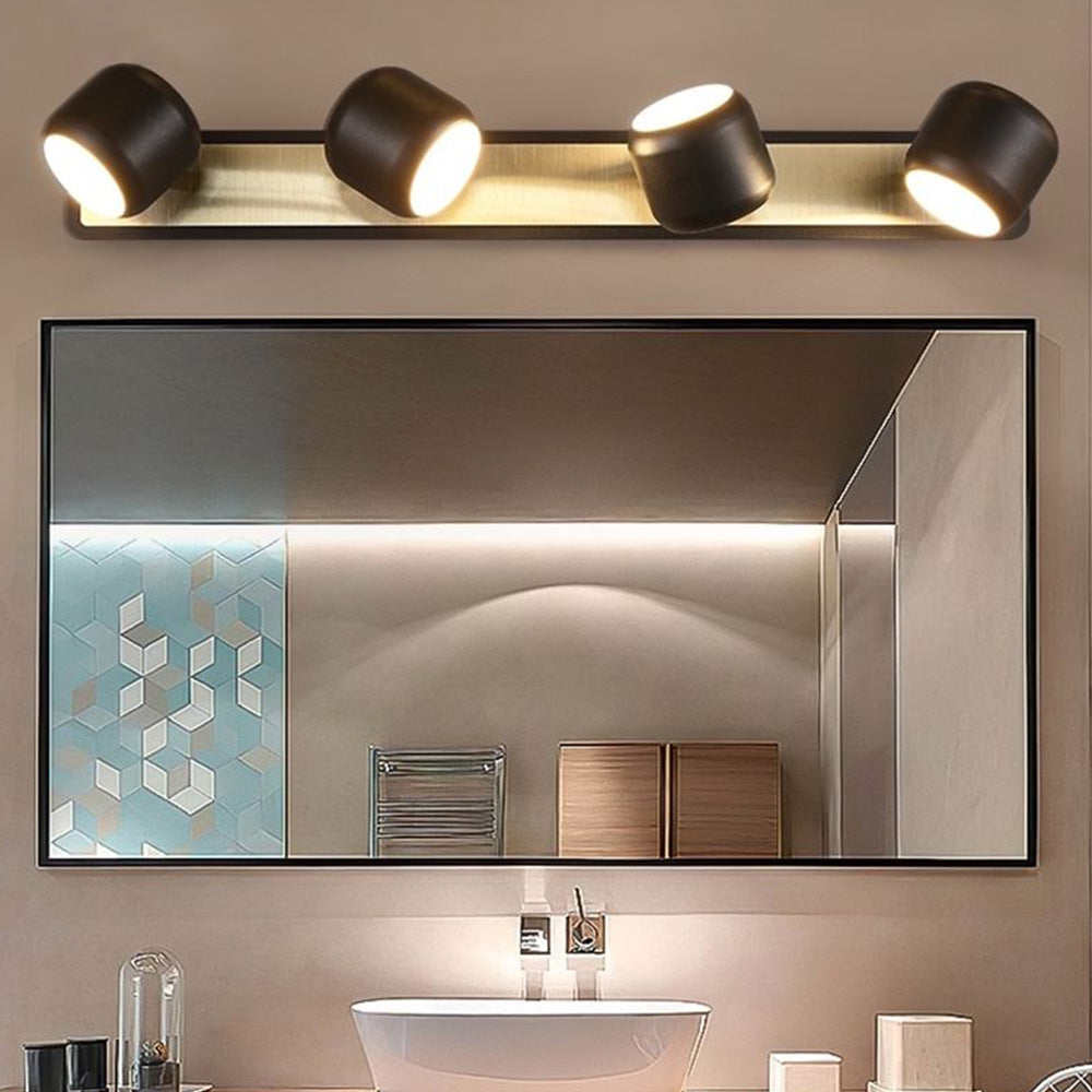 Arisha Moderno LED Specchio Anteriore Metallo Applique Minimalismo Nero/Bianco Bagno