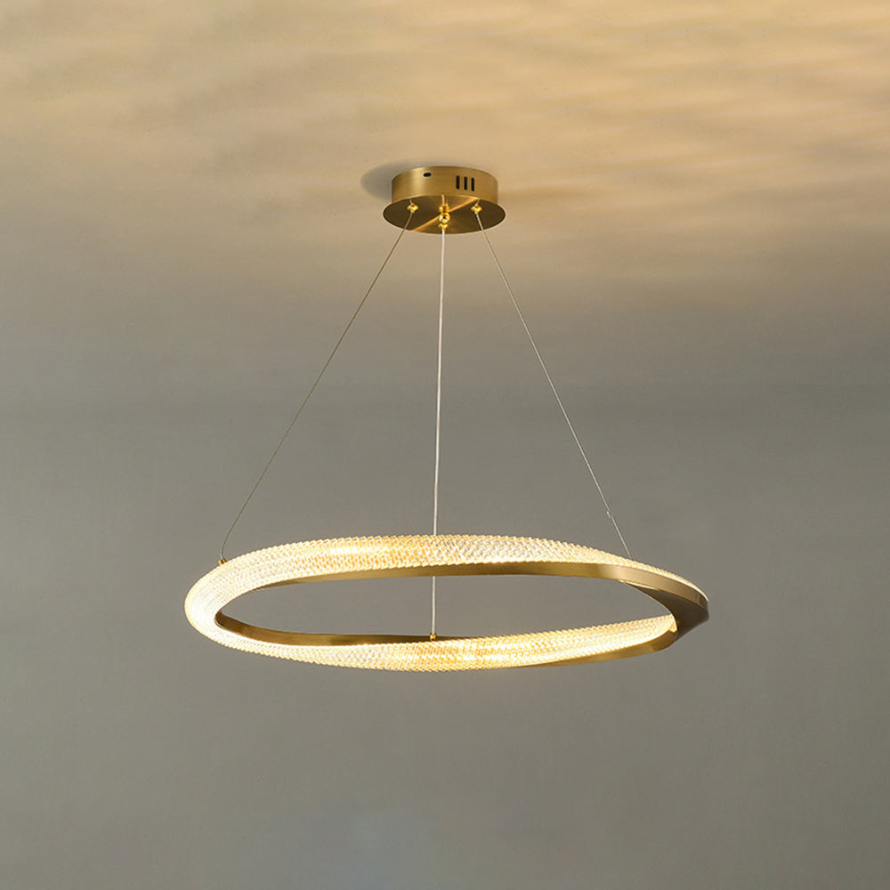 Arisha Lampada a Sospensione Metallo Oro Spirale Anello Minimalista