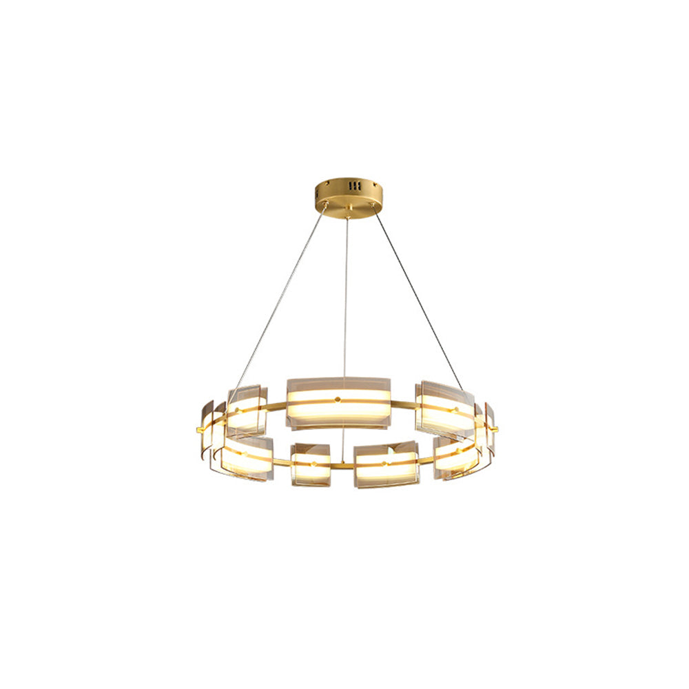 Arisha Moderno Urbano LED Anello Lampade a Sospensione Metallo Nero/Oro Soggiorno/Camera da Letto