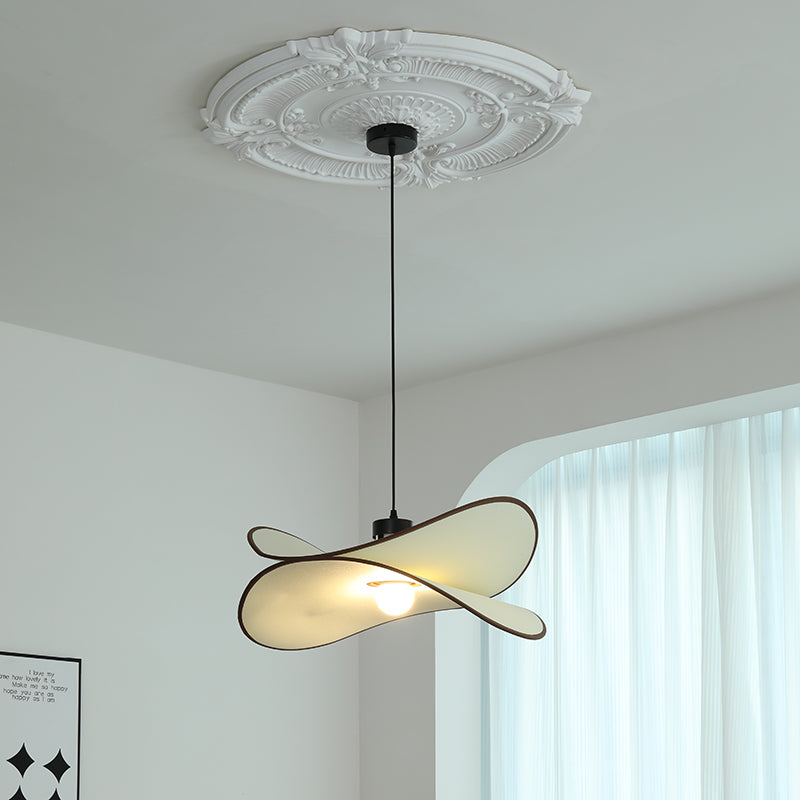Ritta Wabi-sabi Retro Foglia Metallo Stoffa LED Lampade a Sospensione Studio Camera da Letto