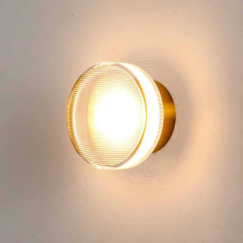 Arisha Moderno LED Piccolo Applique Trasparente Metallo Acrilico