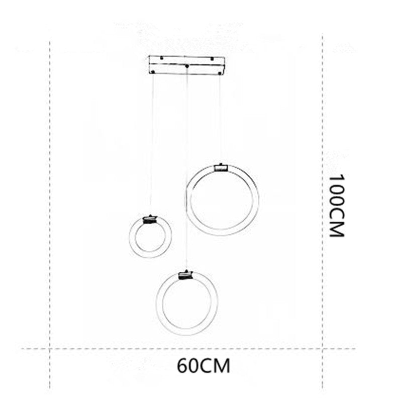 Arisha Minimalista LED Cerchio Bolla Lampada a Sospensione Bianco Metallo Soggiorno/Camera da Letto