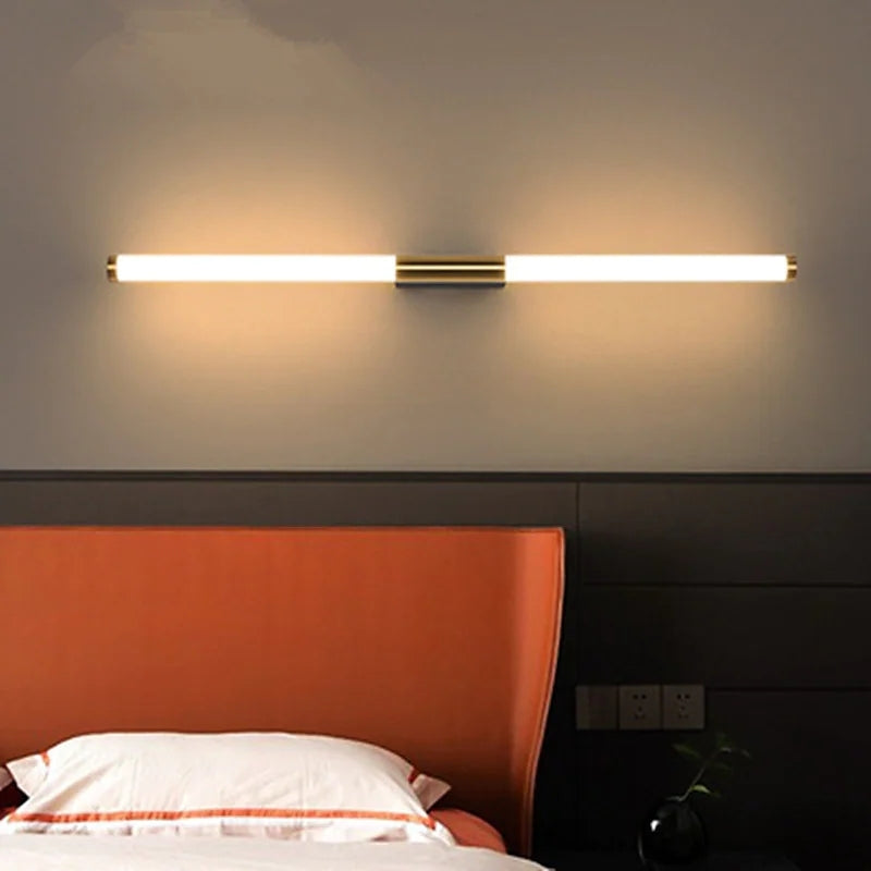 Arisha Moderno LED Applique Metallo Linea Acrilico Oro
