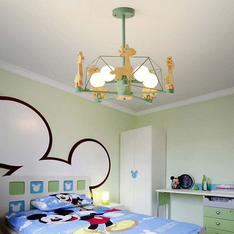 Arisha Moderno LED Design Creativo Giraffe Plafoniera Legno Metallo Camera da Bambini/Camera da Letto