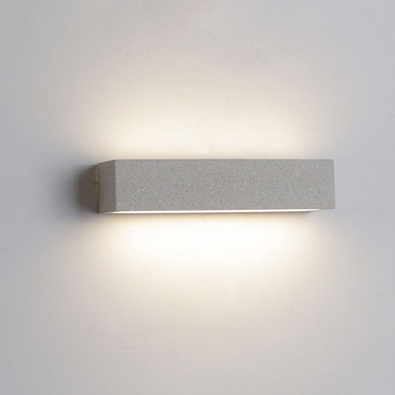 Ray Semplice Rettangolare LED Applique da Esterni Nero/Bianco Metallo Acrilico Giardino