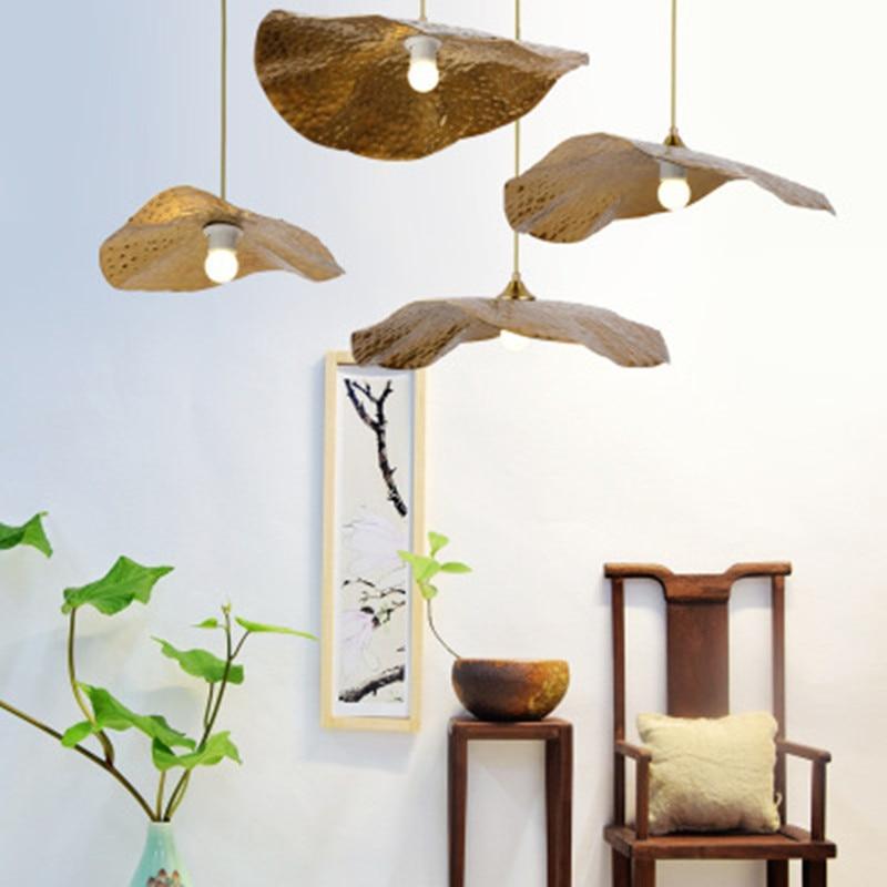 Arisha Natura Lotus Foglia Metallo Lampade a Sospensione Oro