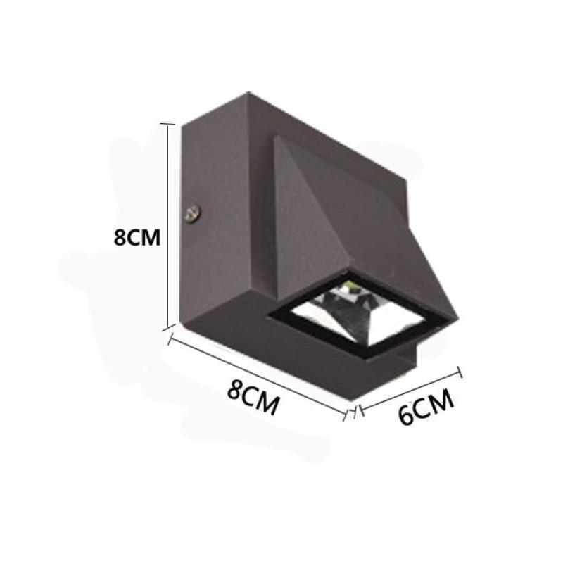 Ray Moderna Minimalismo LED Applique da Esterni Metallo Nera Piccolo Corridoio/Giardino