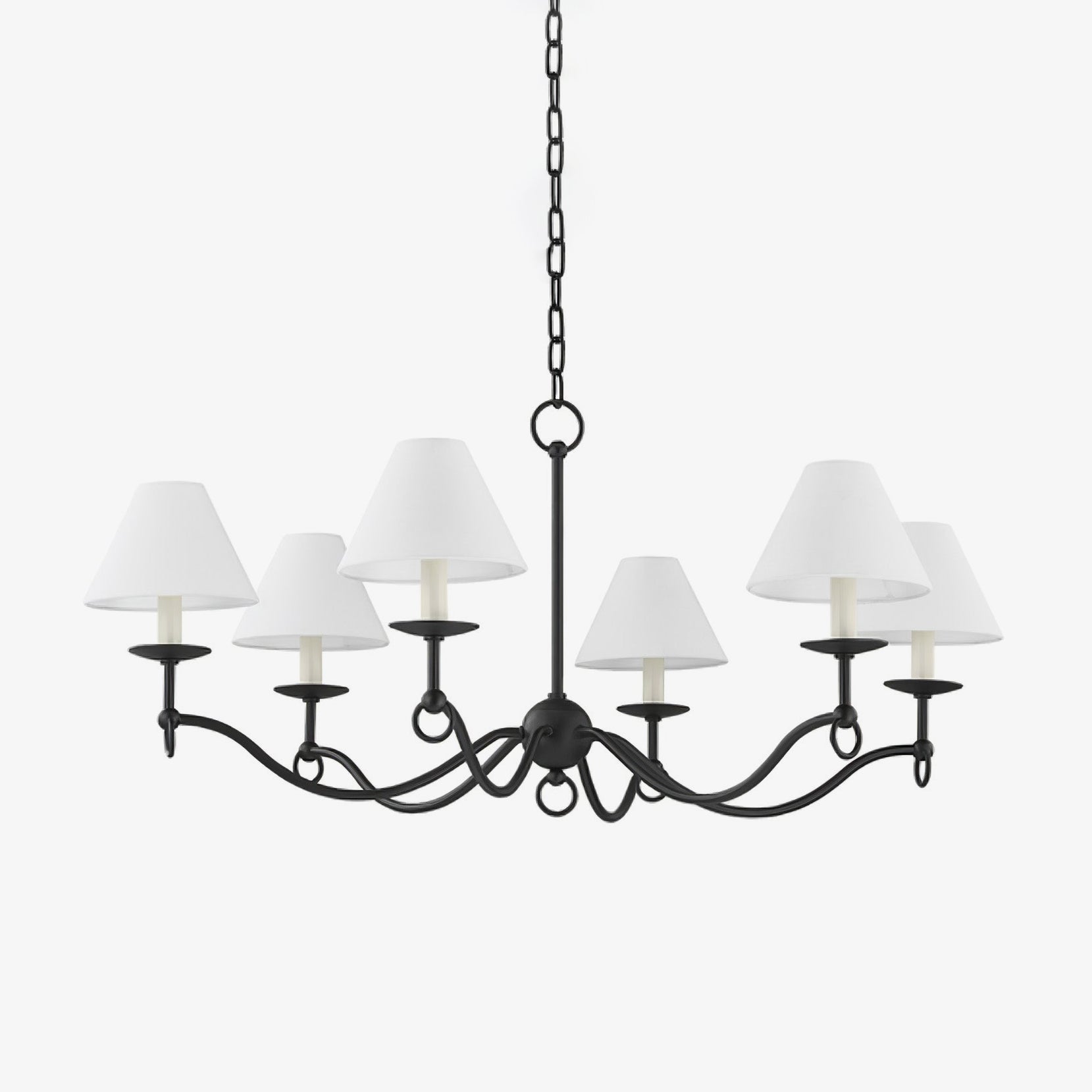 Aurora Chandelier Curved Arms Vintage - Blowlighting