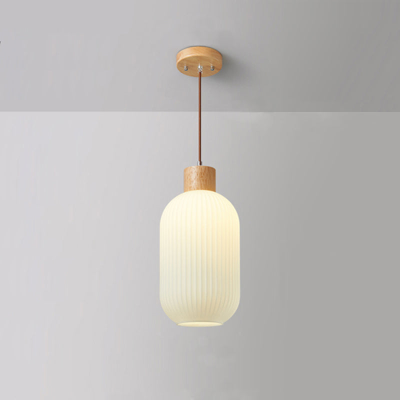 Muto Moderno Legno/Vetro Lampade a Sospensione Bianco Soggiorno Camera da Letto