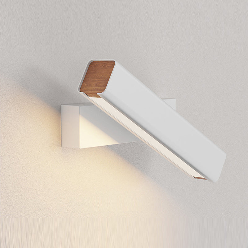 Arisha Moderno LED Rettangolare Girevole Applique Metallo Nero/Bianco Soggiorno/Camera da Letto