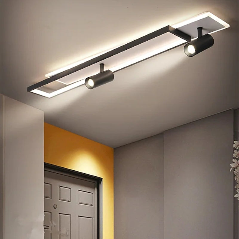Aim Moderna LED Plafoniera Bianco/Nero Geometrica Metallo Minimalismo Soggiorno/Camera da Letto