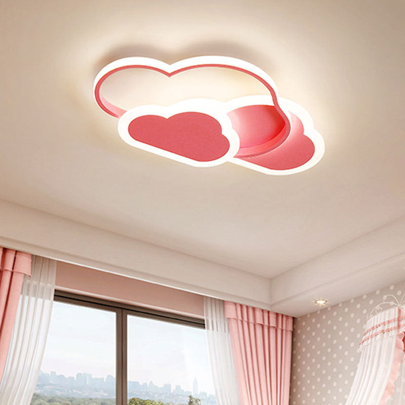 Arisha Moderne LED Plafoniere Cavo al Soffitto di Una Gru a Forma Nuvolosa Bianco/Rosa
