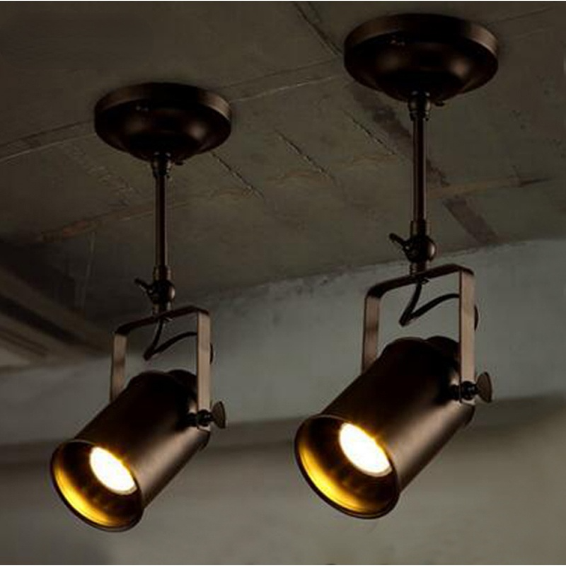 Silva Industriale LED Vintage Regolabile Plafoniere Nero Soggiorno/Camera da Letto