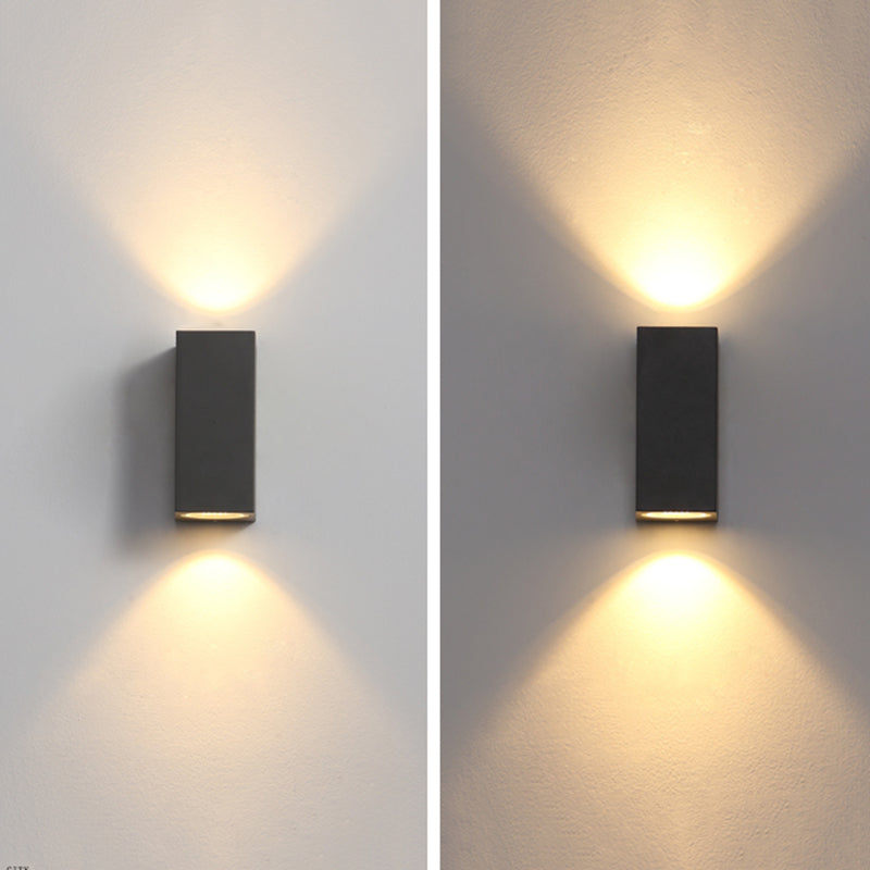 Ray Moderne LED Lampade da Esterno Metallo Nero Quadrato Minimalista