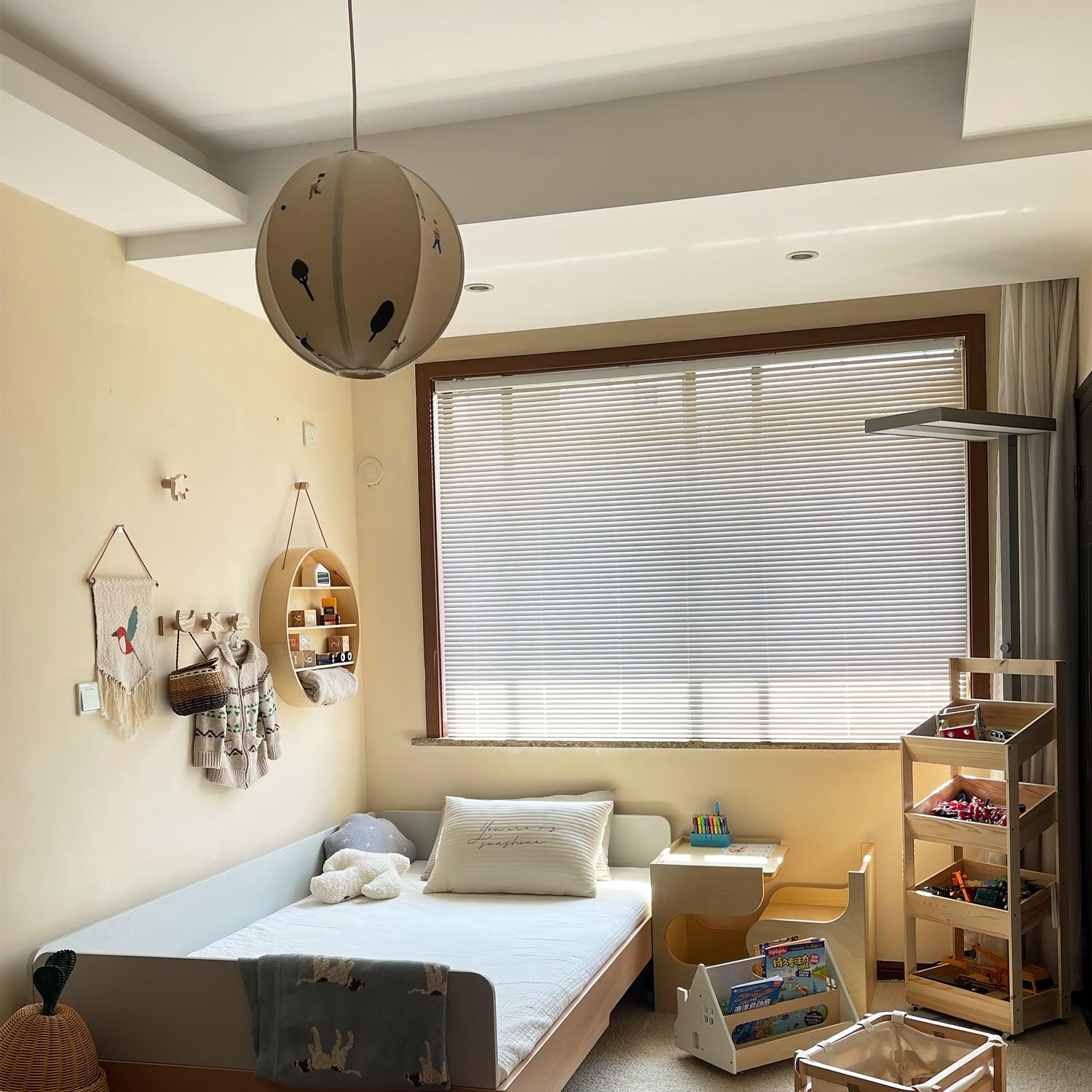 Ritta Design Globo Metallo Stoffa LED Lampade a Sospensione Stuio Camera da Letto