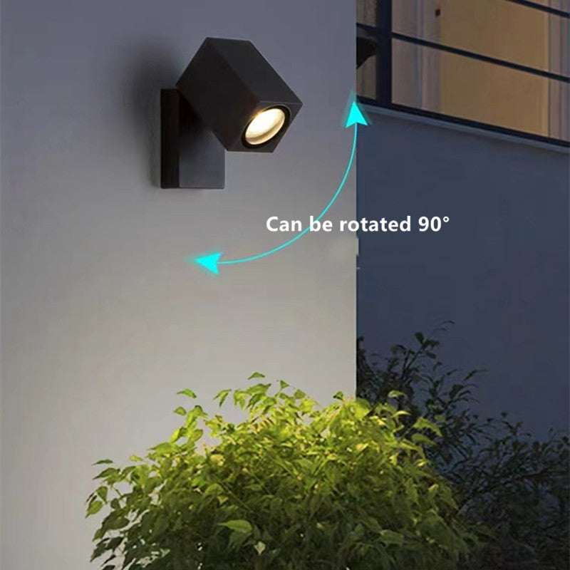 Ray Moderne LED Lampada da Esterno Metallo Nero Ruotabile