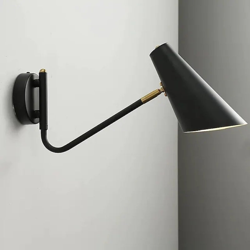 Epoch Moderna Minimalismo LED Piccolo Applique Metallo Nero/Oro Sala da Pranzo/Soggiorno/Camera da Letto