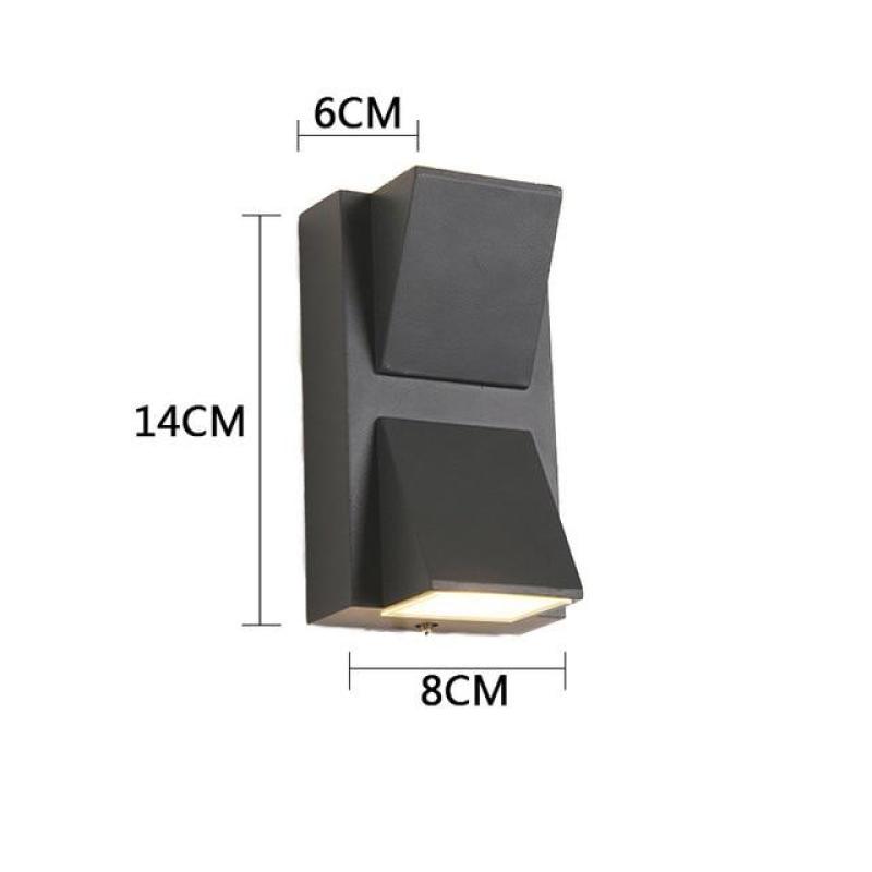 Ray Moderna Minimalismo LED Applique da Esterni Metallo Nera Piccolo Corridoio/Giardino
