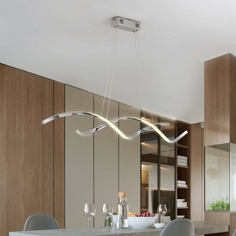 Arisha Moderno LED Spirale Lampada a Sospensione Metallo Acrilico Oro Sala da Pranzo/Soggiorno/Camera da Letto