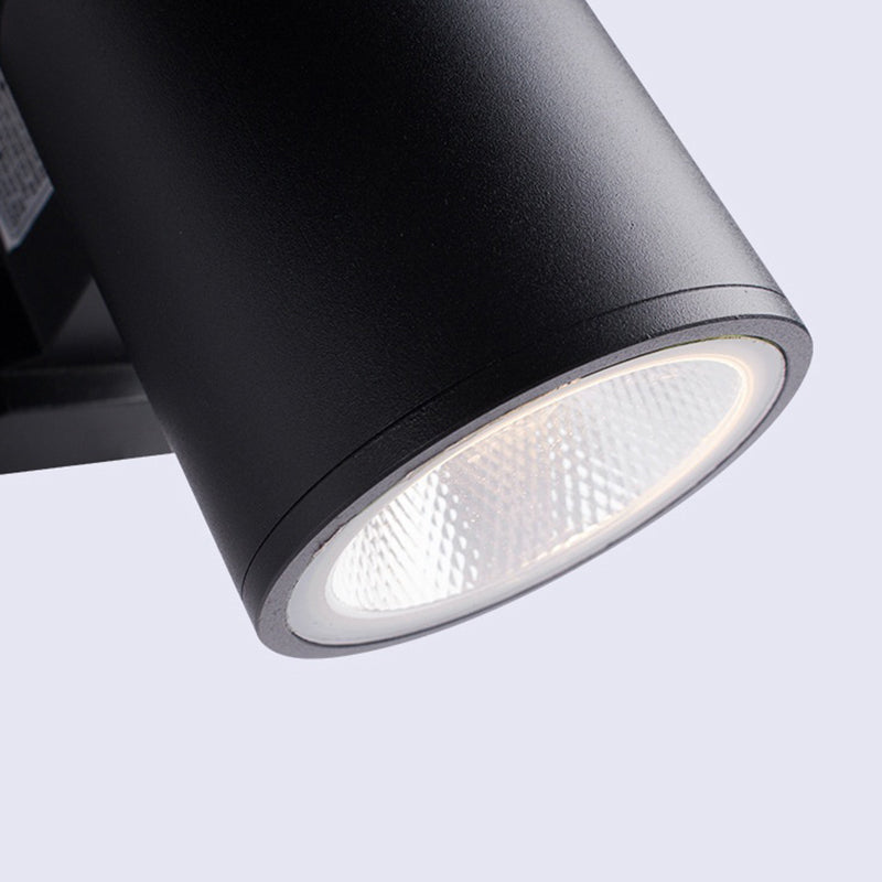 Ray Moderne LED Lampade da Esterno Metallo Nero Doppio-Luci Minimalista