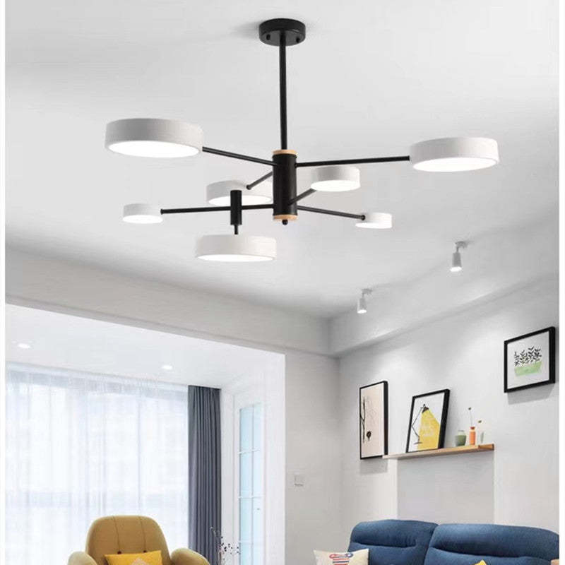 Arisha Design LED Lampade a Sospensione Metallo/Legno Grigio/Bianco/Oro Soggiorno/Camera da Letto