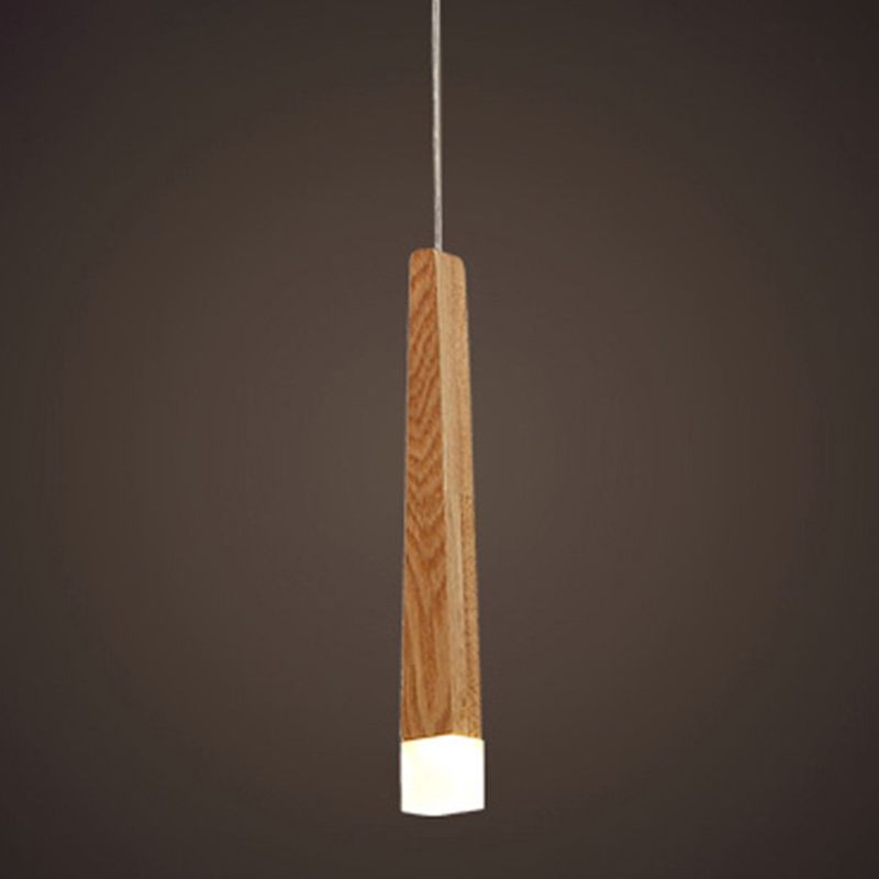 Muto Minimalista Legno/Acrilico Lampade a Sospensione Camera da Letto/Soggiorno